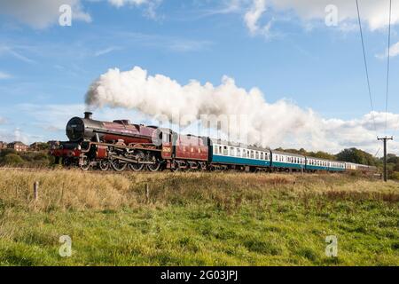 Un train à vapeur sur le East Lancs Railway Banque D'Images