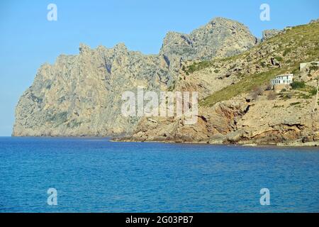 Piles Cala San Vicente, Majorque Banque D'Images