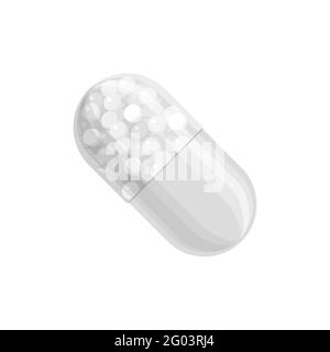 Pilules et médicaments vecteur blanc icône réaliste Illustration de Vecteur