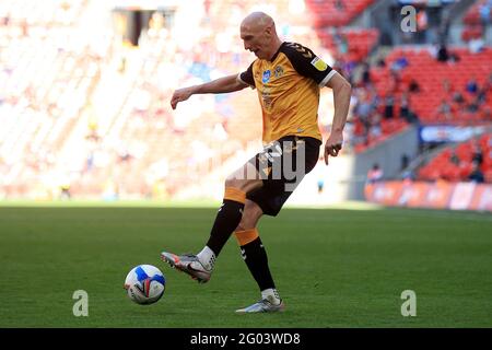 Londres, Royaume-Uni. 31 mai 2021. Kevin Ellison de Newport County en action pendant le match. EFL Skybet League 2 play off final match, Morecambe v Newport County au stade Wembley à Londres le lundi 31 mai 2021. Cette image ne peut être utilisée qu'à des fins éditoriales. Utilisation éditoriale uniquement, licence requise pour une utilisation commerciale. Aucune utilisation dans les Paris, les jeux ou les publications d'un seul club/ligue/joueur. photo par Steffan Bowen/Andrew Orchard sports photographie/Alay Live news crédit: Andrew Orchard sports photographie/Alay Live News Banque D'Images