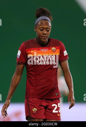 Reggio Emilia, Italie, 30 mai 2021. Allyson Swaby de AS Roma réagit lors du match de finale de la Femminile de Coppa Italia au stade Mapei - Cittˆ del Tricolor, Sassuolo. Crédit photo à lire: Jonathan Moscrop / Sportimage crédit: Sportimage / Alay Live News Banque D'Images