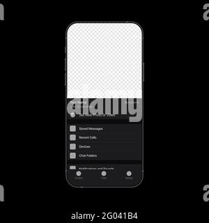 Interface utilisateur dans Messenger. Profil de compte dans l'application de SMS Illustration vectorielle Illustration de Vecteur