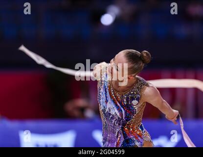 Vedeneeva Ekaterina (SLO) pendant la gymnastique rythmique COUPE du monde 2021 Pesaro à Vitrifrigo Arena, Pesaro, Italie on / LM Banque D'Images