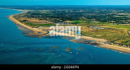 FRANCE.MANCHE(50).BLAINVILLE-SUR-MER.HAVRE DE BLAINVILLE Banque D'Images
