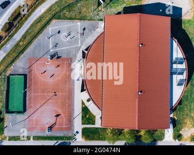 Paysage d'un club sportif Banque D'Images