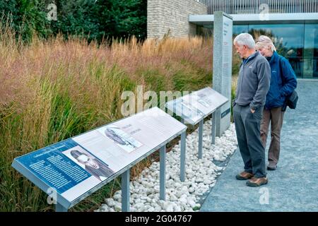 FRANCE. CALVADOS(14). CRICQUEVILLE-EN-BESSIN. LA POINTE DU HOC Banque D'Images