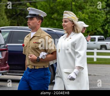 Refuge Island Memorial Day Parade, Shelter Island, NY Banque D'Images