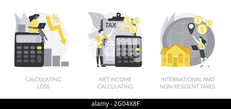 Comptabilité résumé concept illustrations vectorielles. Illustration de Vecteur