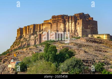 Fort Mehrangarh, Jodhpur, Rajasthan, India Banque D'Images