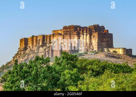 Fort Mehrangarh, Jodhpur, Rajasthan, India Banque D'Images