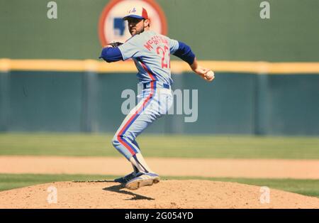 Expos Pitcher de Montréal Andy McGaffigan -- Veuillez créditer le photographe Kirk Schlea Banque D'Images