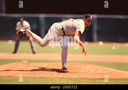 Roger Clemens, pichet Red Sox de Boston, sur la plaie des pichets -- Veuillez créditer le photographe Kirk Schlea Banque D'Images