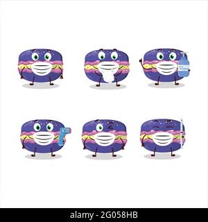 Happy face raisin gâteau personnage de dessin animé jouant sur une ...