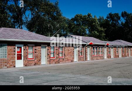 Années 1980 États-Unis - Remington Arms Motel, Ainsworth, Nebraska 1980 Banque D'Images