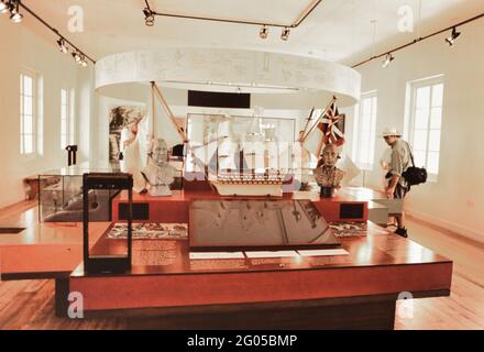 Années 1990 Sainte-Lucie (Caraïbes orientales) - exposition au Musée Pigeon point à Sainte-Lucie ca. 1998 Banque D'Images