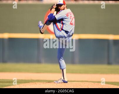 Expos Pitcher de Montréal Andy McGaffigan -- Veuillez créditer le photographe Kirk Schlea Banque D'Images