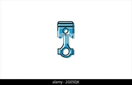 icône de piston de voiture logo dessin illustration symbole de modèle vectoriel Illustration de Vecteur