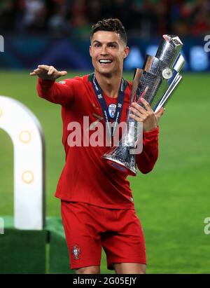 Photo du dossier datée du 09-06-2019 de Cristiano Ronaldo, au Portugal. Date de publication : le mardi 1er juin 2021. Banque D'Images