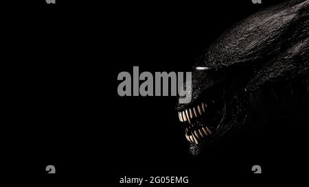 étranger sale avec fond noir Banque D'Images