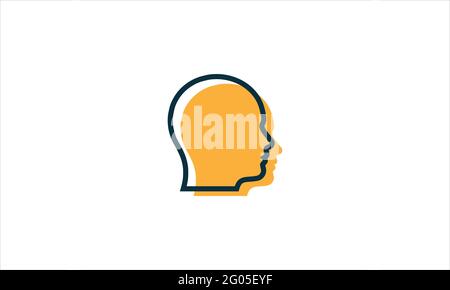 Icône de la tête humaine logo symbole d'illustration Illustration de Vecteur