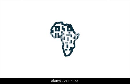 Carte de pays QR Code logo icône vecteur illustration modèle de conception Illustration de Vecteur