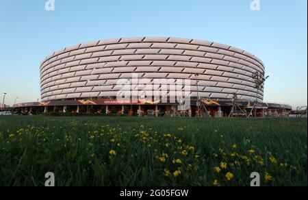 Photo du dossier datée du 29-05-2019 d'une vue générale du stade olympique de Bakou. Date de publication : le mardi 1er juin 2021. Banque D'Images