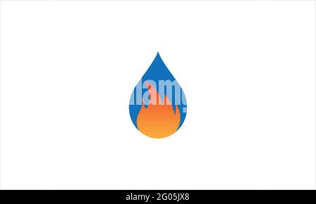 torche de feu gouttelettes de chaleur élément image vecteur icône logo design modèle vectoriel Illustration de Vecteur