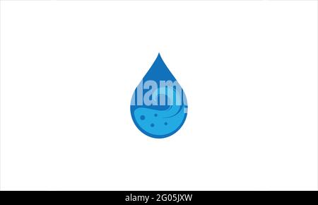 lave-linge goutte d'eau icône logo modèle vectoriel Illustration de Vecteur