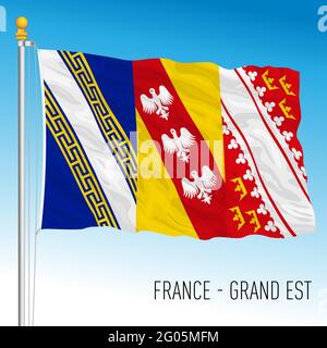 Grand est drapeau régional, France, Union européenne, illustration vectorielle Illustration de Vecteur