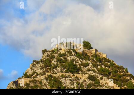 Le château d'Alara, fortification historique située dans le quartier d'Alanya, en Turquie Banque D'Images