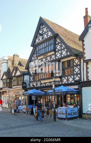 Façade du bâtiment à pans de bois Tudor (1578), Fore Street, Taunton, Somerset, Angleterre, Royaume-Uni Banque D'Images