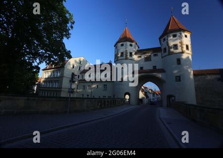 Amberg, Oberpfalz, Bayern, Ein Spaziergang durch das mittelalterliche Zentrum Ambergs und das Nabburger Tor verzaubert Kulturliebhaber Banque D'Images