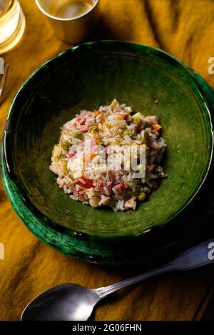 Salade de riz froid, Italie, Europe Banque D'Images