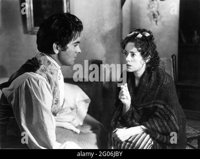 TYRONE POWER et ELSA LANCHESTER, FILS DE FUREUR : l'histoire de Benjamin Blake 1942 réalisateur JOHN CROMWELL roman Edison Marshall scénario Philip Dunne musique Alfred Newman vingtième siècle Fox Banque D'Images