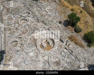 La colonie néolithique de Choirokoitia sur l'île de Chypre, patrimoine mondial de l'UNESCO Banque D'Images