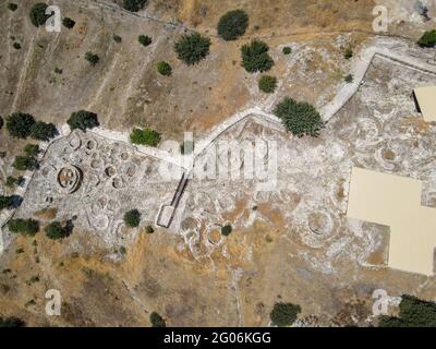 La colonie néolithique de Choirokoitia sur l'île de Chypre, patrimoine mondial de l'UNESCO Banque D'Images