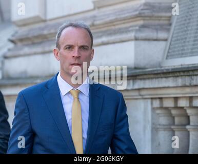 Londres, Royaume-Uni. 1er juin 2021. Dominic Raab, Secrétaire aux Affaires étrangères à Westminster Londres crédit: Ian Davidson/Alay Live News Banque D'Images