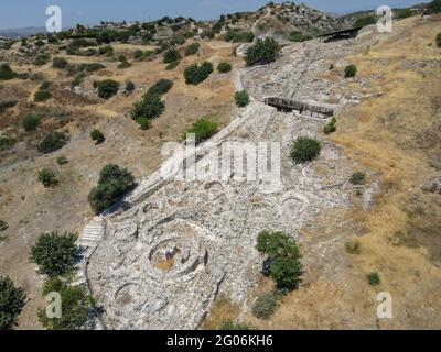 La colonie néolithique de Choirokoitia sur l'île de Chypre, patrimoine mondial de l'UNESCO Banque D'Images