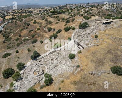 La colonie néolithique de Choirokoitia sur l'île de Chypre, patrimoine mondial de l'UNESCO Banque D'Images