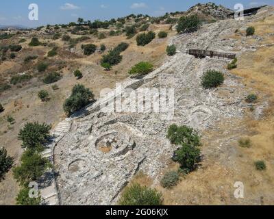 La colonie néolithique de Choirokoitia sur l'île de Chypre, patrimoine mondial de l'UNESCO Banque D'Images