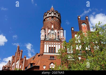 Ancien hôtel de ville Schmargendorf, Red Brick Gothique, Berlin, Allemagne Banque D'Images