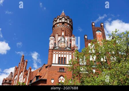 Ancien hôtel de ville Schmargendorf, Red Brick Gothique, Berlin, Allemagne Banque D'Images