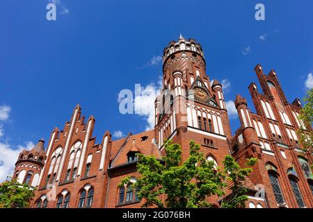 Ancien hôtel de ville Schmargendorf, Red Brick Gothique, Berlin, Allemagne Banque D'Images