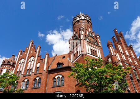 Ancien hôtel de ville Schmargendorf, Red Brick Gothique, Berlin, Allemagne Banque D'Images