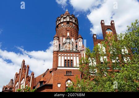 Ancien hôtel de ville Schmargendorf, Red Brick Gothique, Berlin, Allemagne Banque D'Images