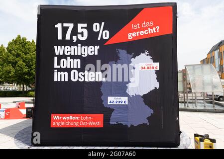 Antonia Mertsching, Caren Lay, Mirko Schultze, Gerechtigkeits-Tour vor Ort in Bautzen - Die Fraktion die LINKE im Landtag und die sächsischen Abgeordn Banque D'Images