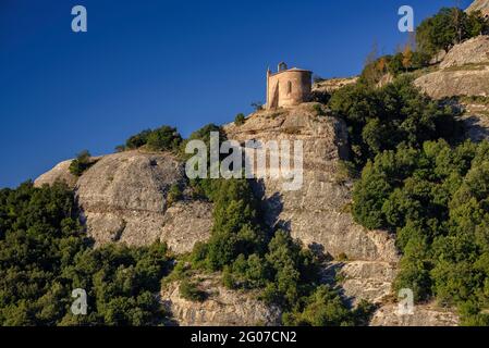 Hermitage de Sant Joan de Montserrat vu de différentes perspectives (Barcelone, Catalogne, Espagne) ESP: Ermita de Sant Joan de Montserrat, Barcelone Banque D'Images