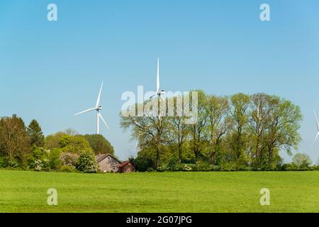 Landschaft am alten Eiderkanal BEI der Schleuse Kluvensiek BEI Bovenau Banque D'Images