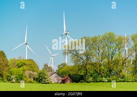Landschaft am alten Eiderkanal BEI der Schleuse Kluvensiek BEI Bovenau Banque D'Images