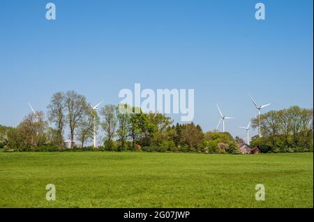 Landschaft am alten Eiderkanal BEI der Schleuse Kluvensiek BEI Bovenau Banque D'Images